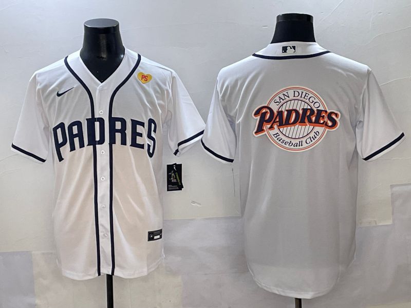 Men 2025 San Diego Padres Blank White Game Nike MLB Jersey style 18